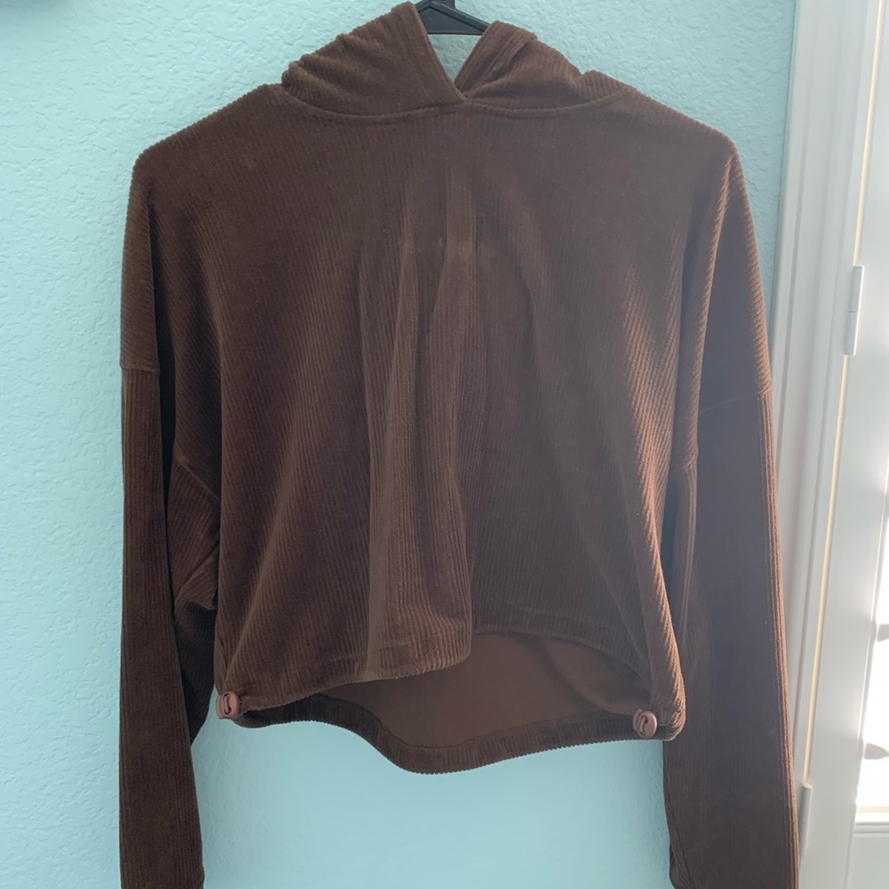 Cotton On brown corduroy jacket with hoodie